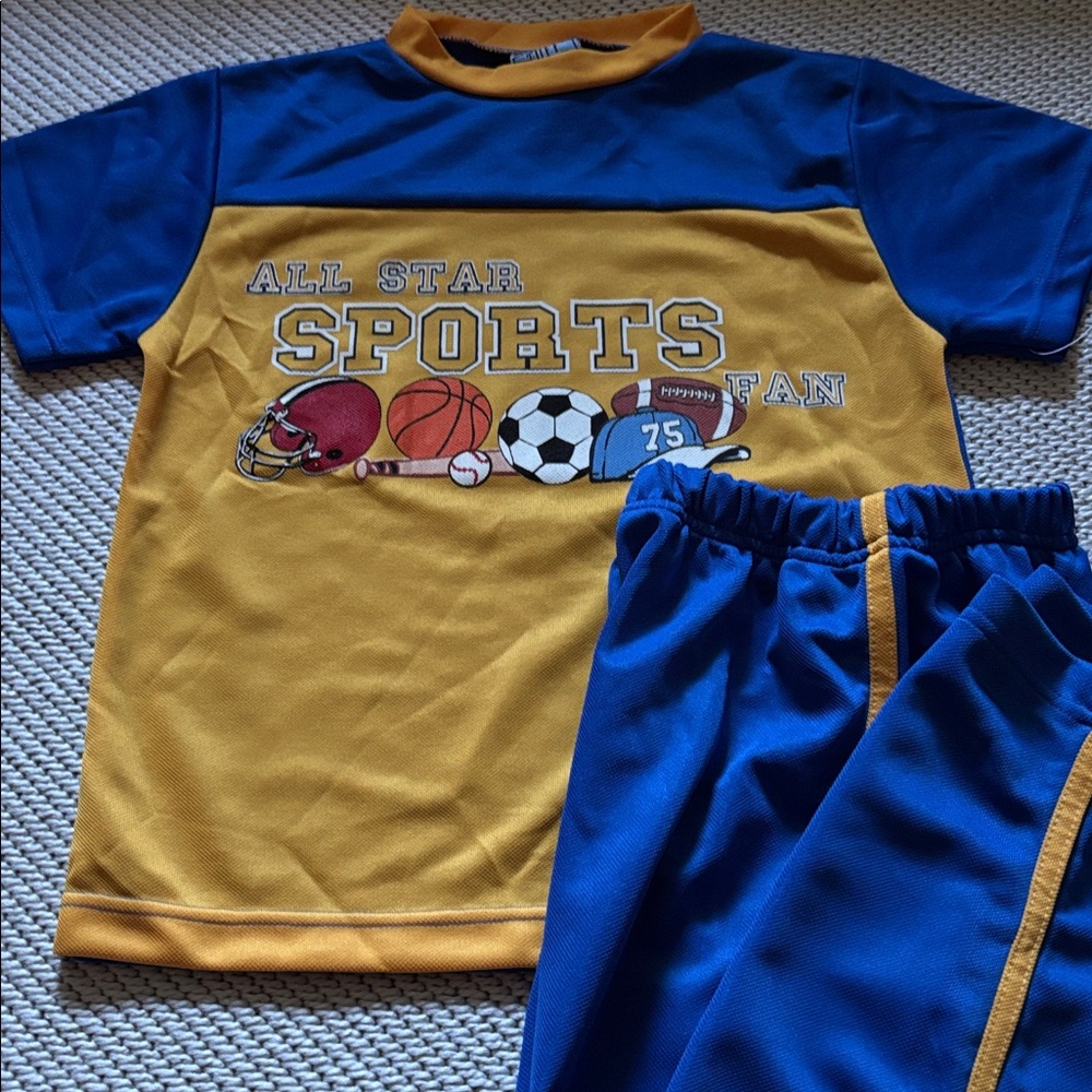 Pajamas boys new size 8/10 polyester Tuff Guys All Star Sports